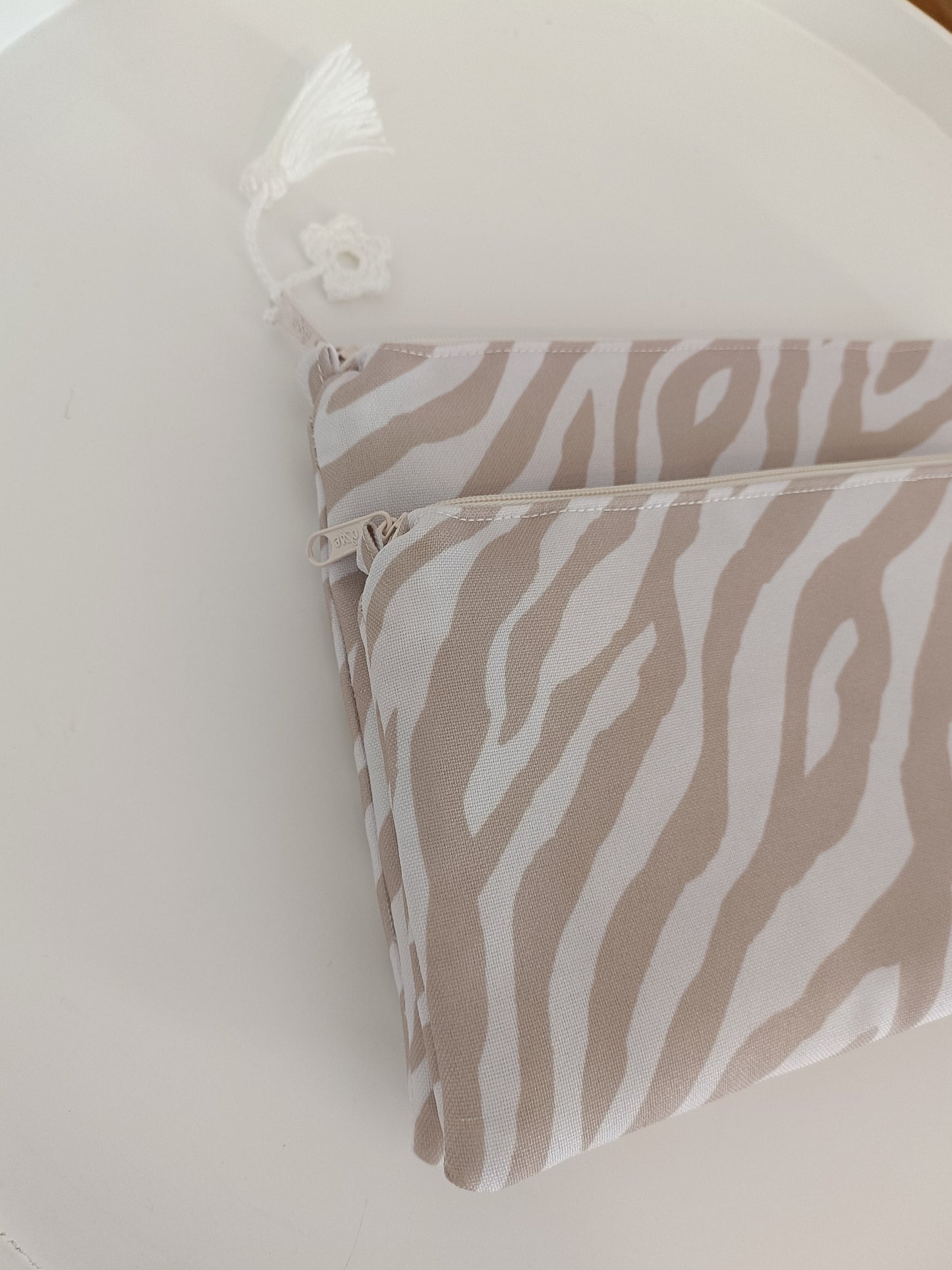 Estojo Duplo Zebra Castanho
