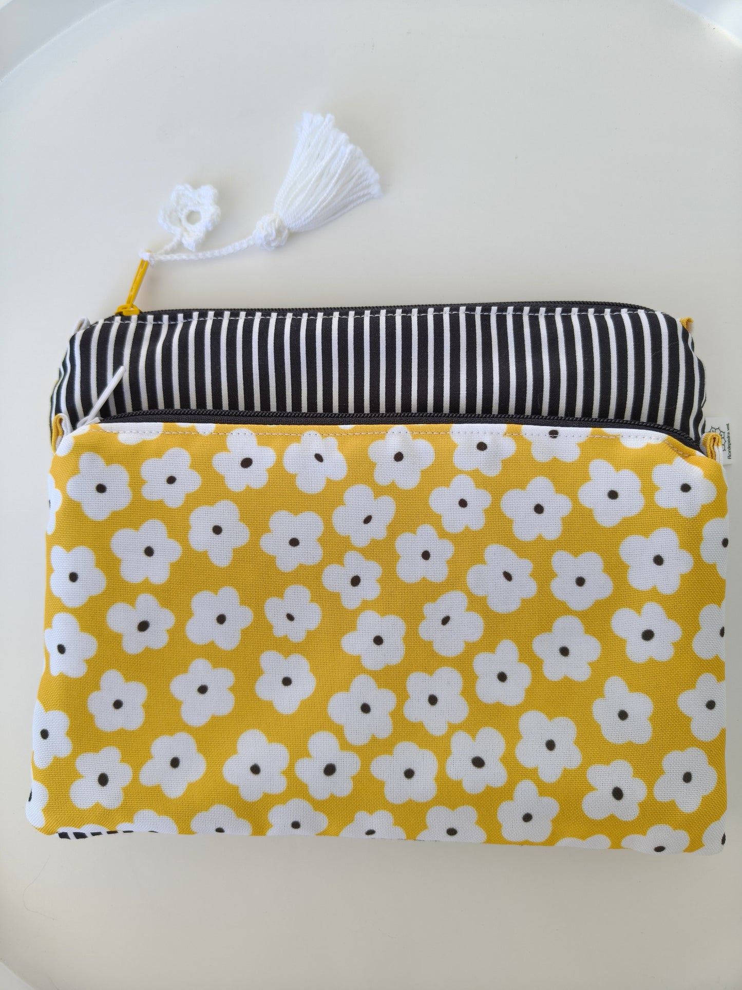 Estojo Duplo Flor Amarela