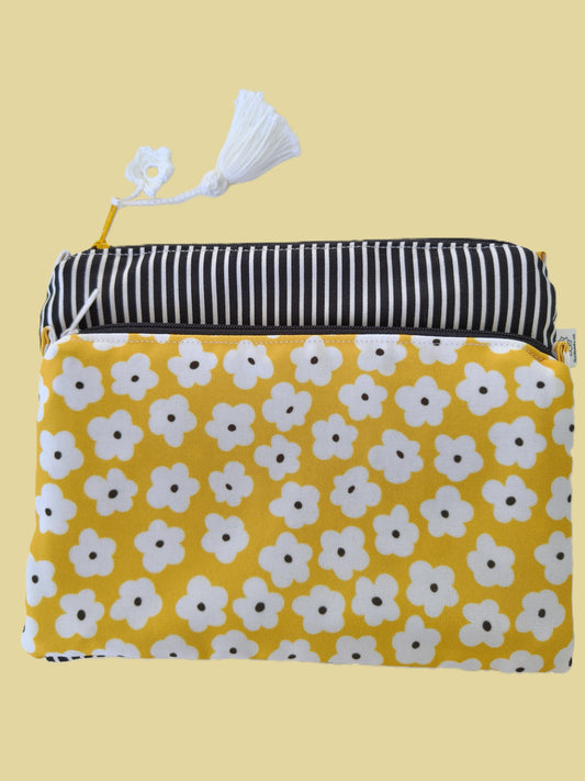 Estojo Duplo Flor Amarela