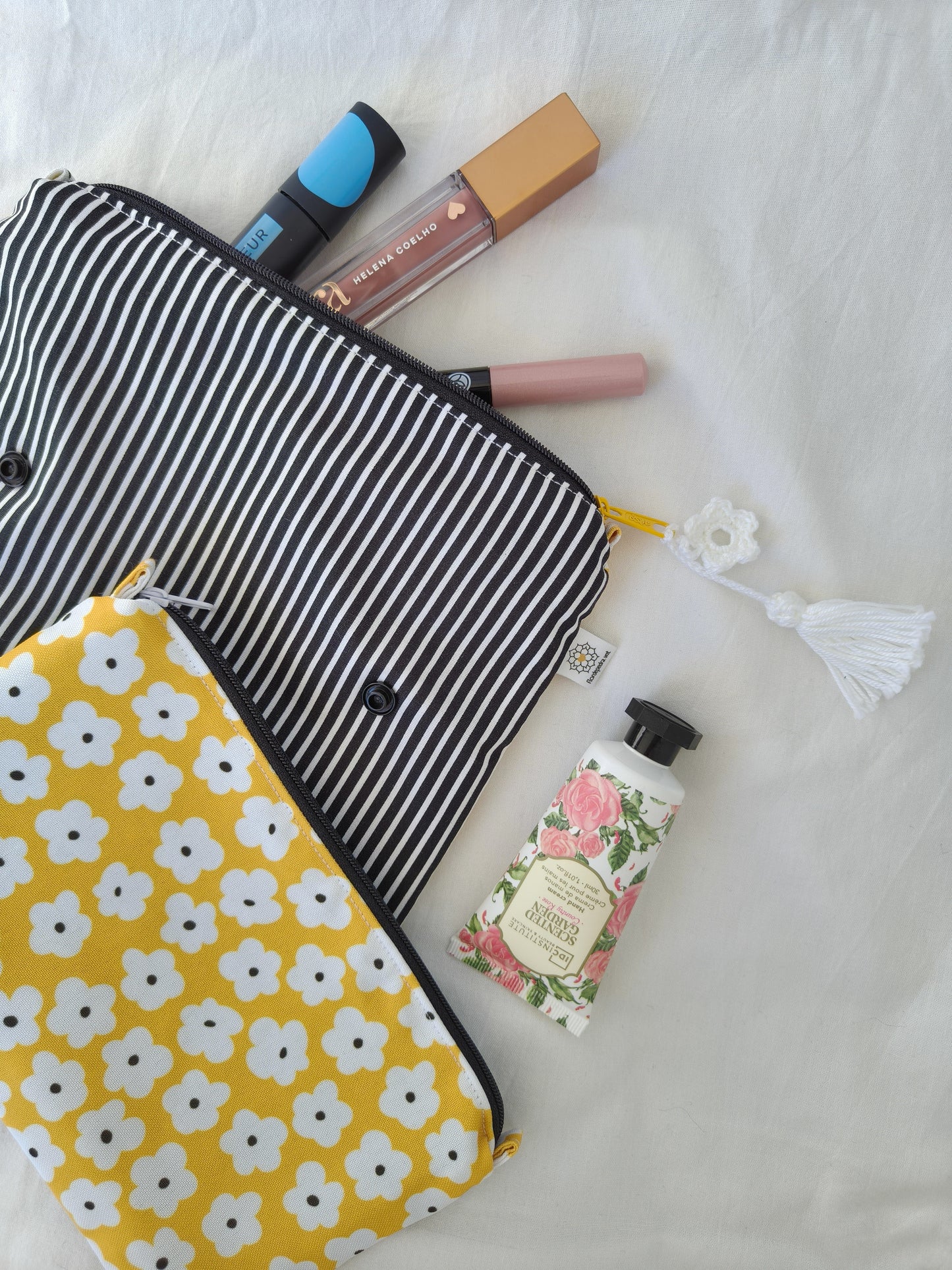 Estojo Duplo Flor Amarela