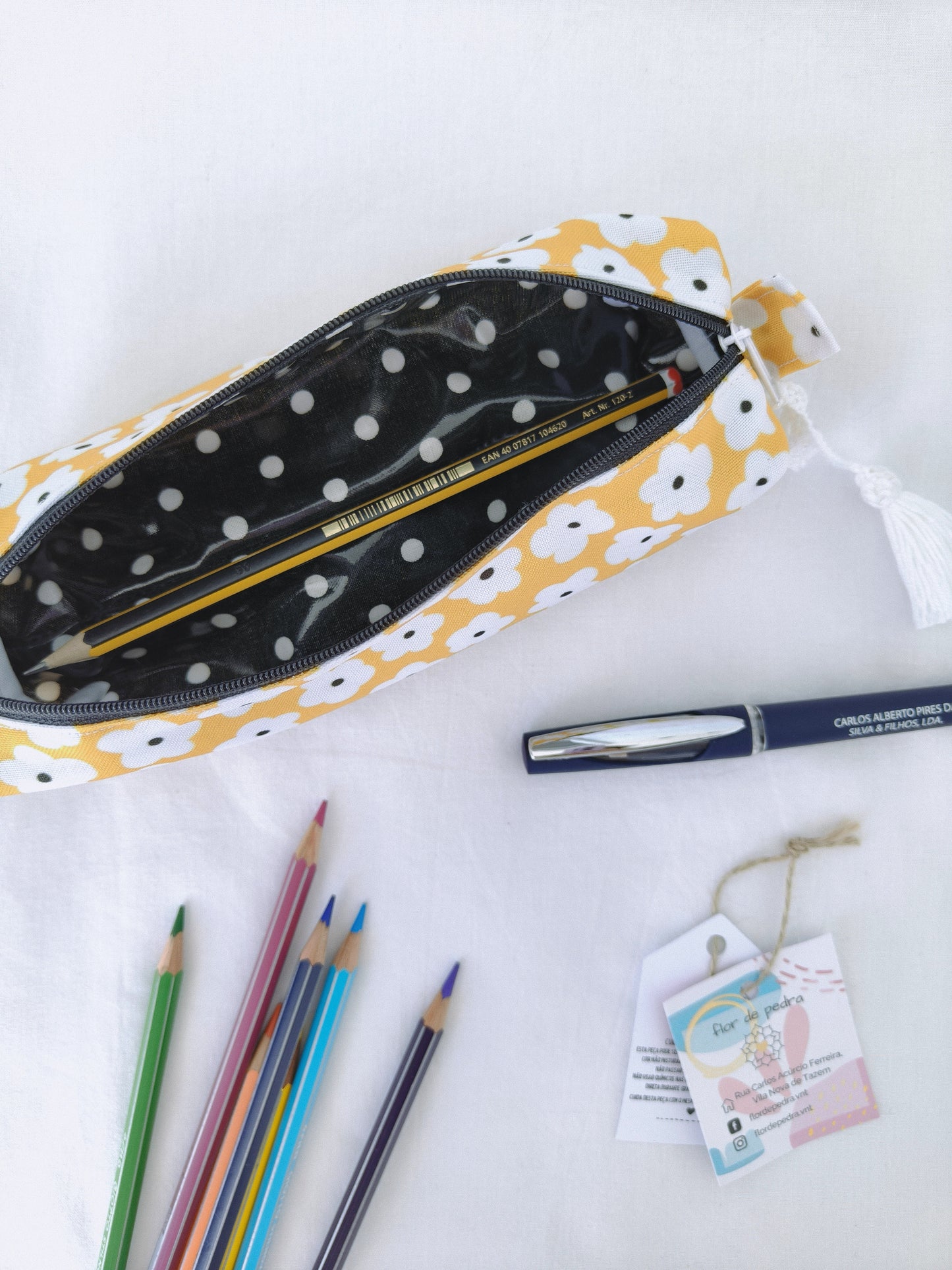 Estojo Florido Amarelo