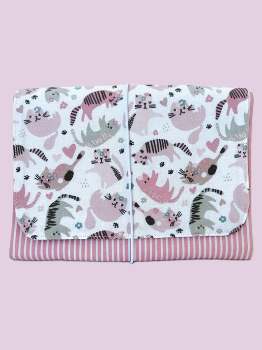 Muda Fraldas Gatos Rosa