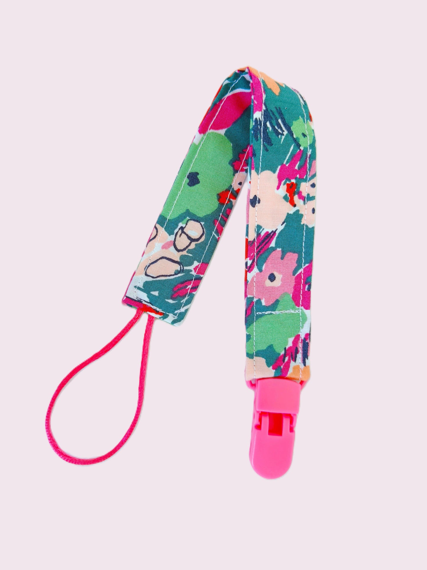 Fita para Chupeta Florida Rosa