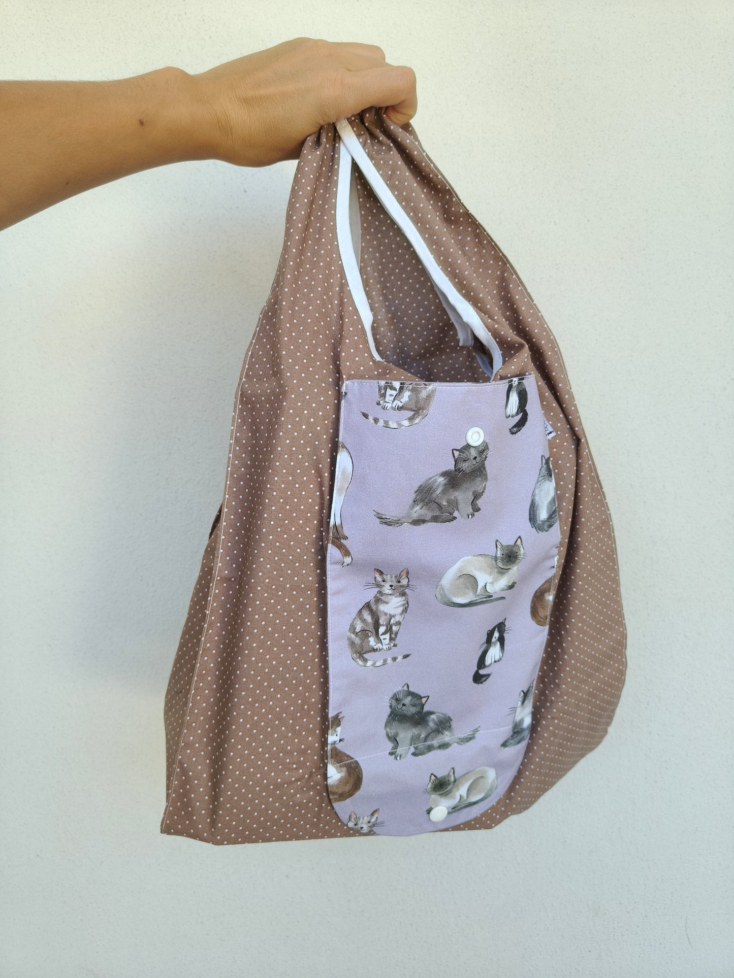 Saco Reutilizável Purple Cats