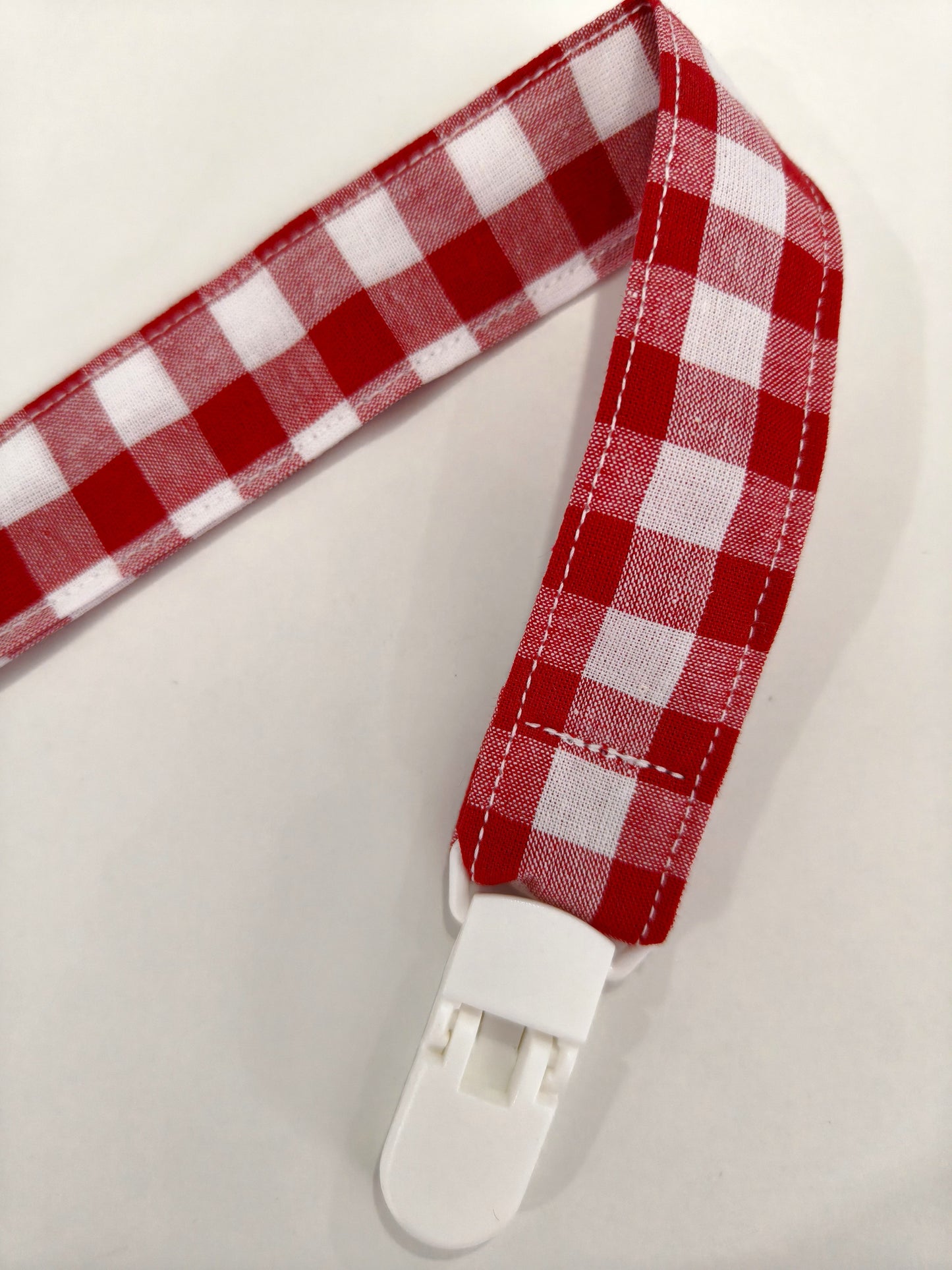 Fita Chupeta Vichy Vermelho