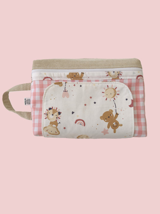 Bolsa Fraldas e Toalhitas Sonho Cor de Rosa