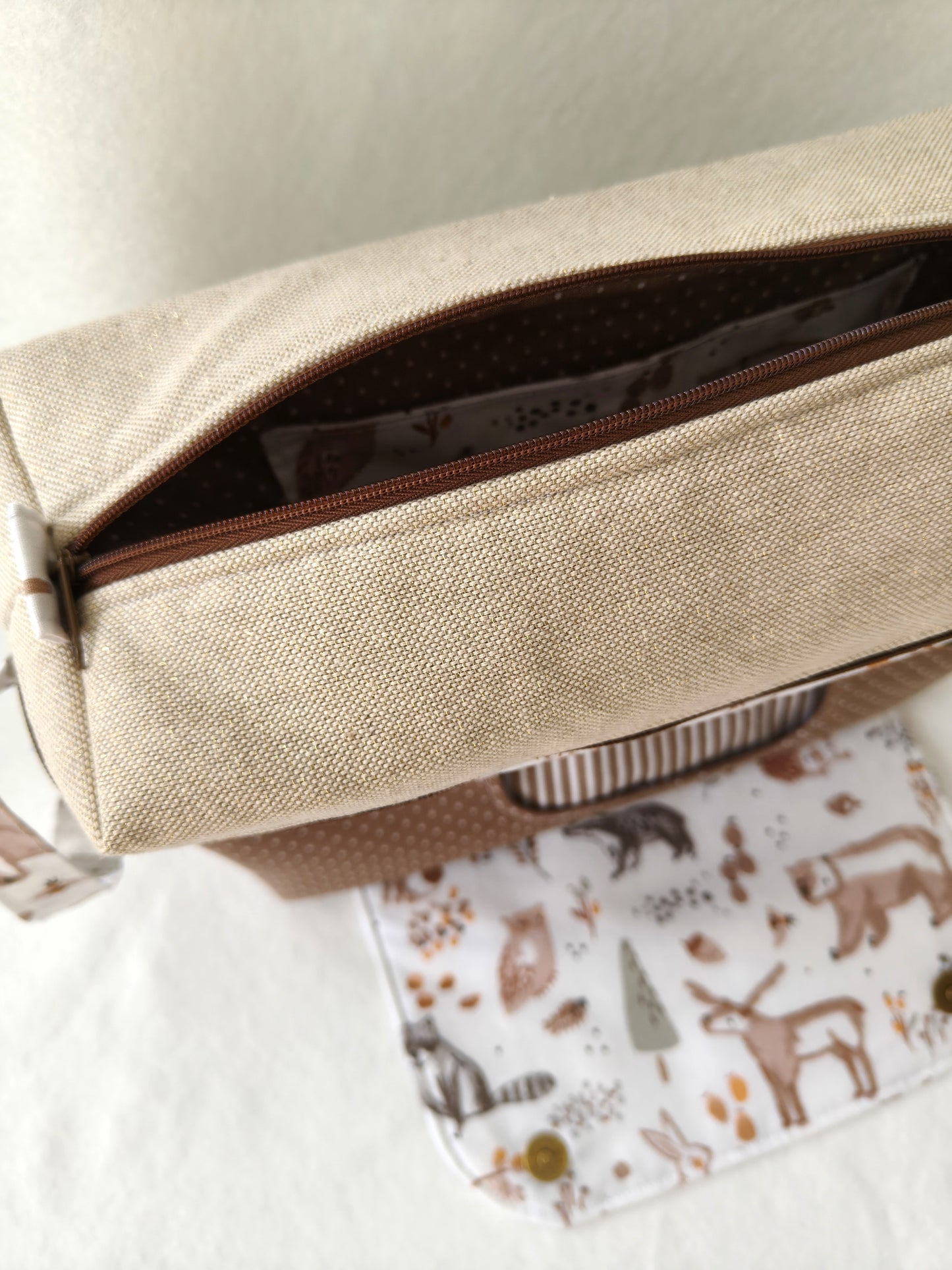 Bolsa Fraldas e Toalhitas Bosque Laranja