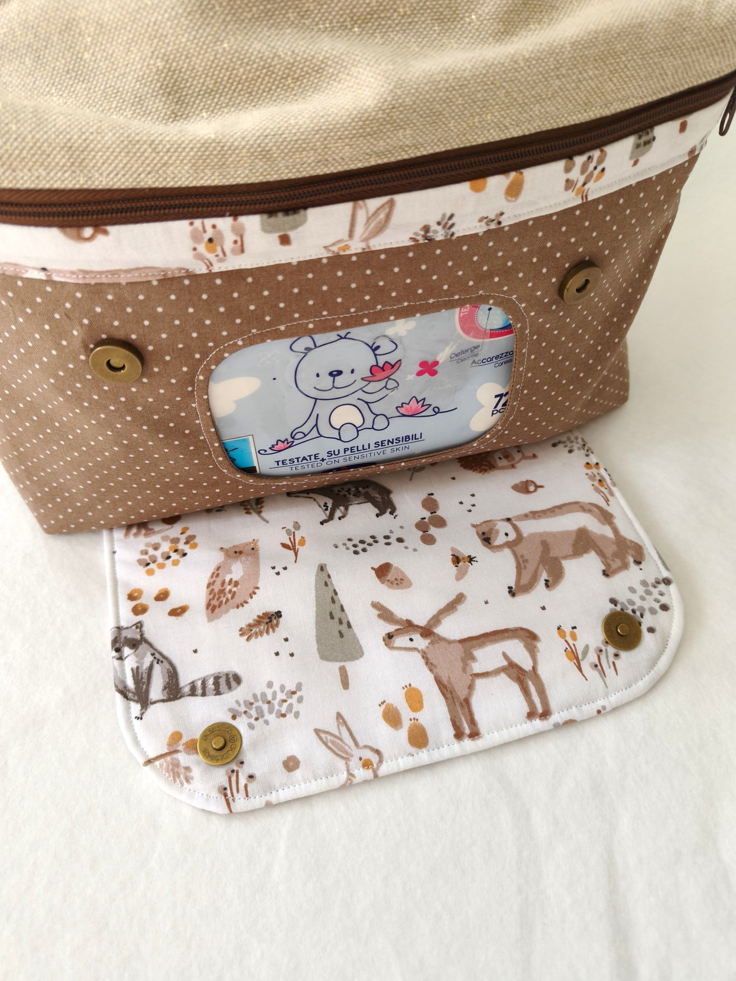 Bolsa Fraldas e Toalhitas Bosque Laranja