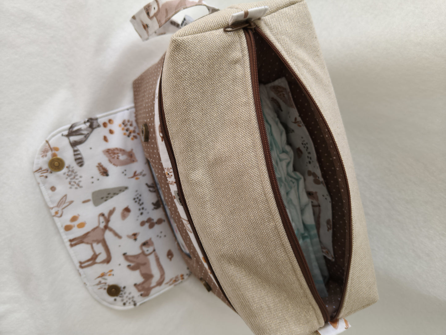 Bolsa Fraldas e Toalhitas Bosque Laranja