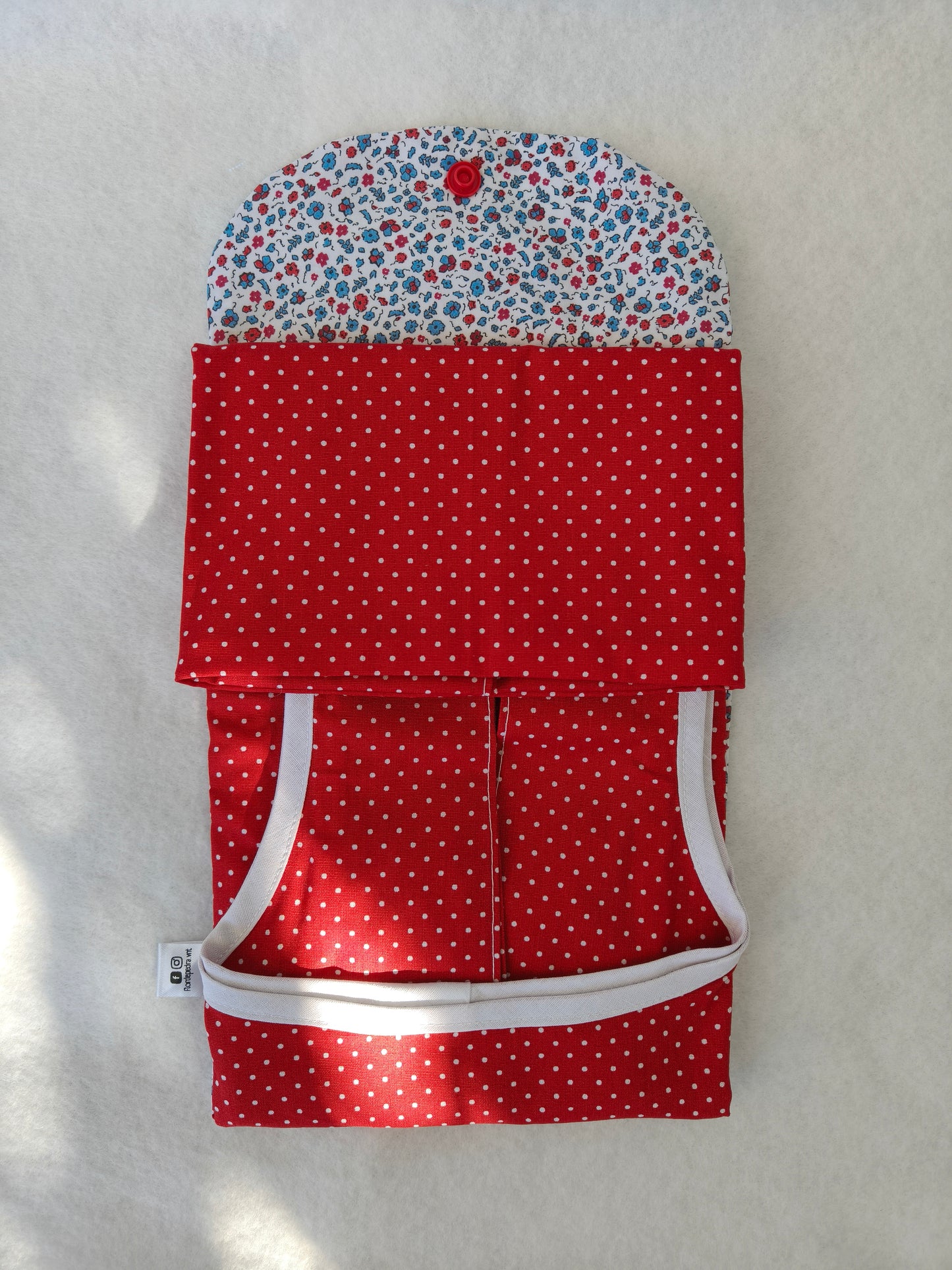 Saco Compras Reutilizável Florinhas Vermelhas