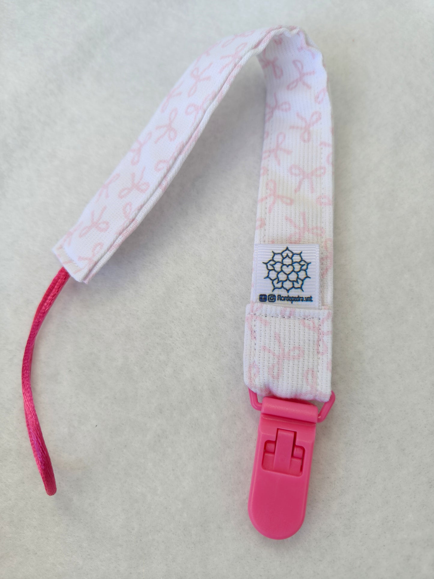 Fita Chupeta Laços Rosa Forte