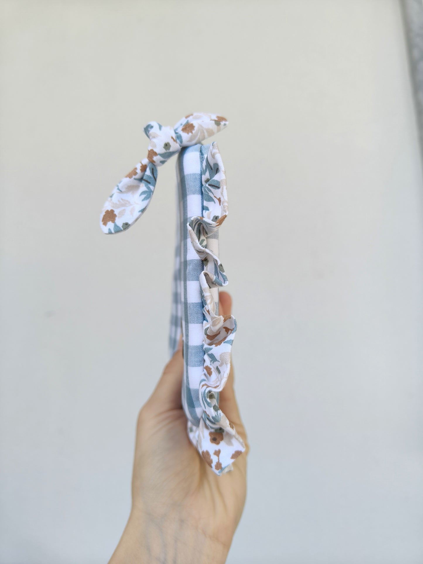 Bolsa Folhos M Flor Azul