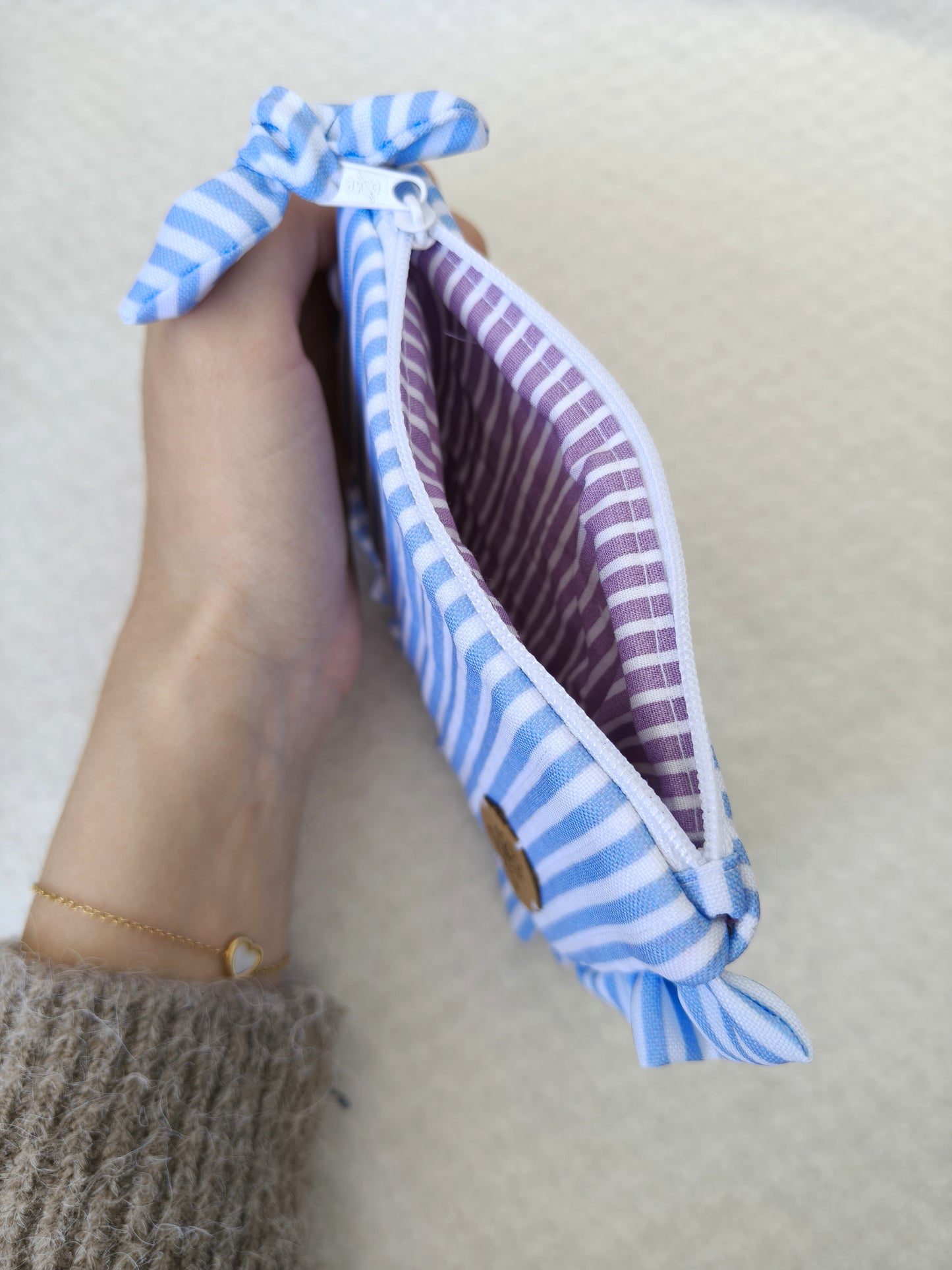 Bolsa Folhos S Azul Praia